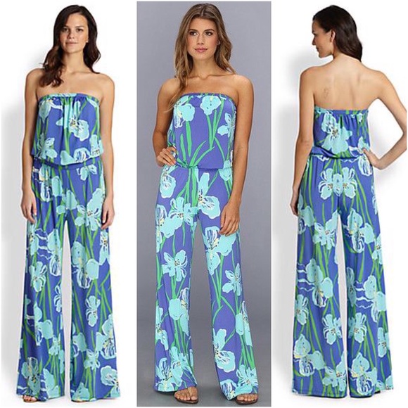 lilly pulitzer strapless jumpsuit